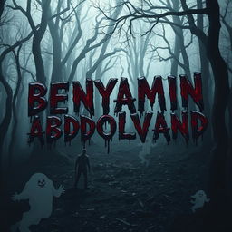 A chilling and terrifying scene set in a dark and foreboding forest