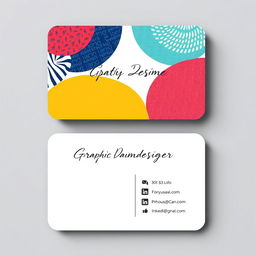 A stylish and modern business card design for a female graphic designer