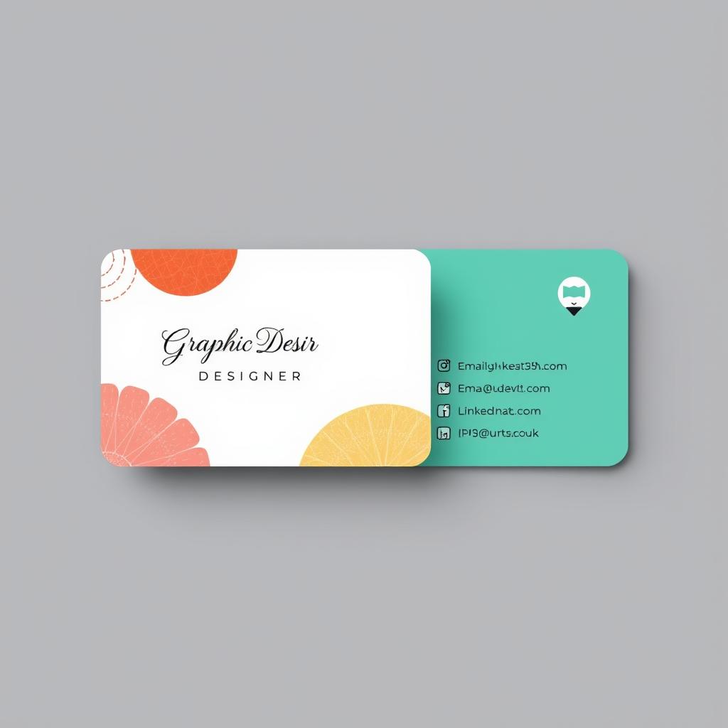 A stylish and modern business card design for a female graphic designer