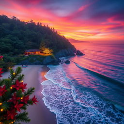 A beautifully composed image featuring a serene and stunning background, replacing any Christmas-related objects