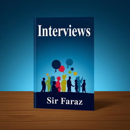 A full-size book cover for the title "Interviews" by Sir Faraz, set in a modern and captivating style