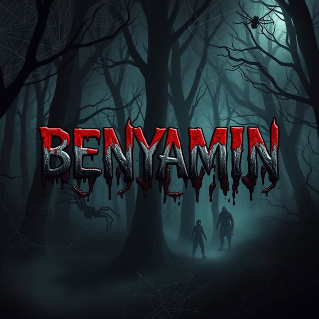 The name BENYAMIN ABDOLVAND depicted in a chilling and horror-themed style, featuring elements of a cursed clown reminiscent of Pennywise