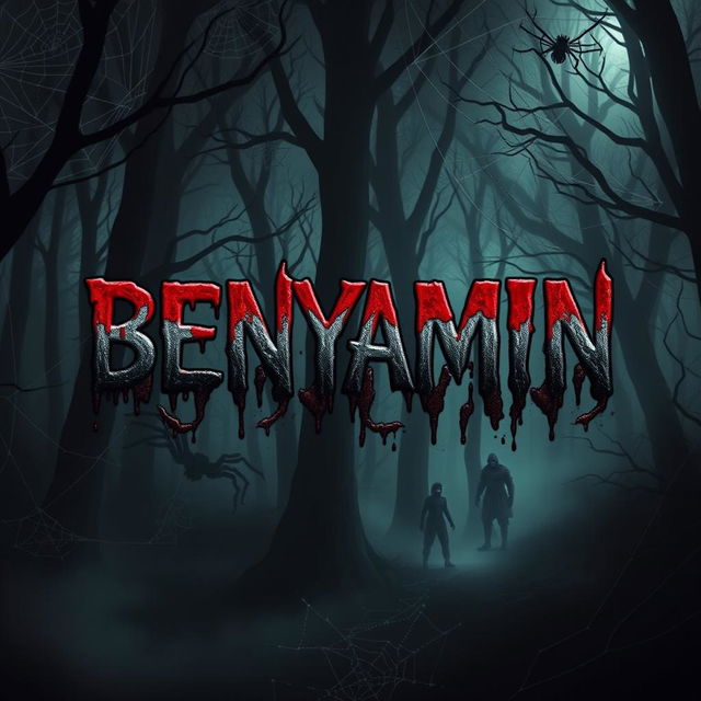 The name BENYAMIN ABDOLVAND depicted in a chilling and horror-themed style, featuring elements of a cursed clown reminiscent of Pennywise