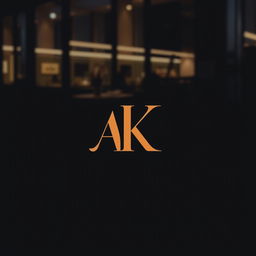 A stylish and elegant business logo featuring the text "AK" integrated seamlessly into the existing picture