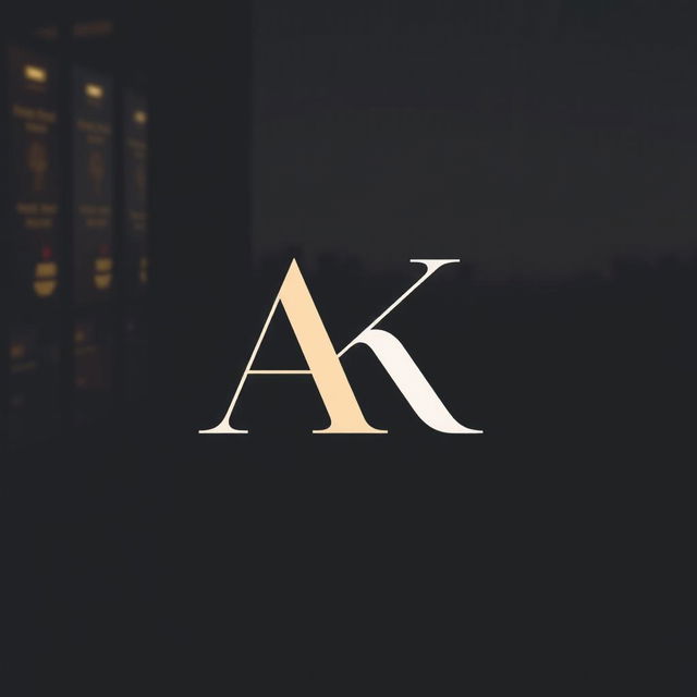 A stylish and elegant business logo featuring the text "AK" integrated seamlessly into the existing picture