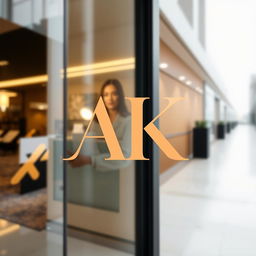 A stylish and elegant business logo featuring the text "AK" integrated seamlessly into the existing picture