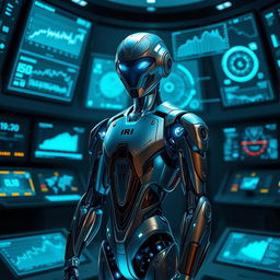 A sleek, futuristic, and intelligent robot named I