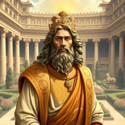A detailed artistic representation of Cyrus the Great, the founder of the Achaemenid Empire
