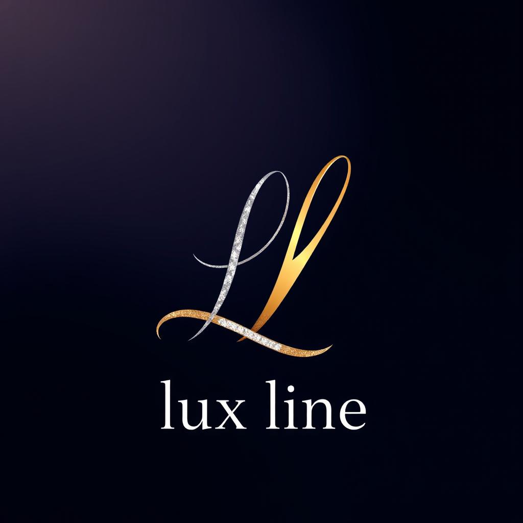 A beautiful and simple jewelry logo for a brand called 'lux line'