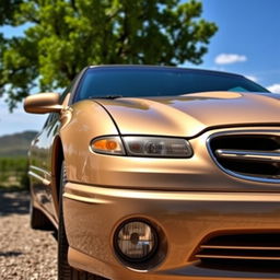 A detailed image of a 2000 Pontiac 6000, showcasing its distinct features such as the sporty design, sleek curves, and classic Pontiac grille