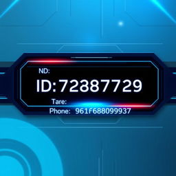 An artistic representation of a modern, sleek tech interface displaying user information