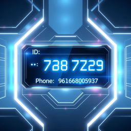 An artistic representation of a modern, sleek tech interface displaying user information