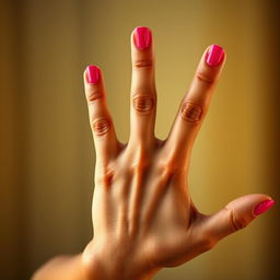 A close-up shot of a person of Hispanic descent elegantly forming the letter 'C' with their fingers