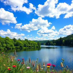 A clear, unfiltered image of a serene nature landscape