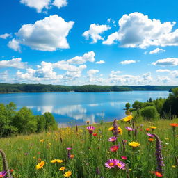A clear, unfiltered image of a serene nature landscape