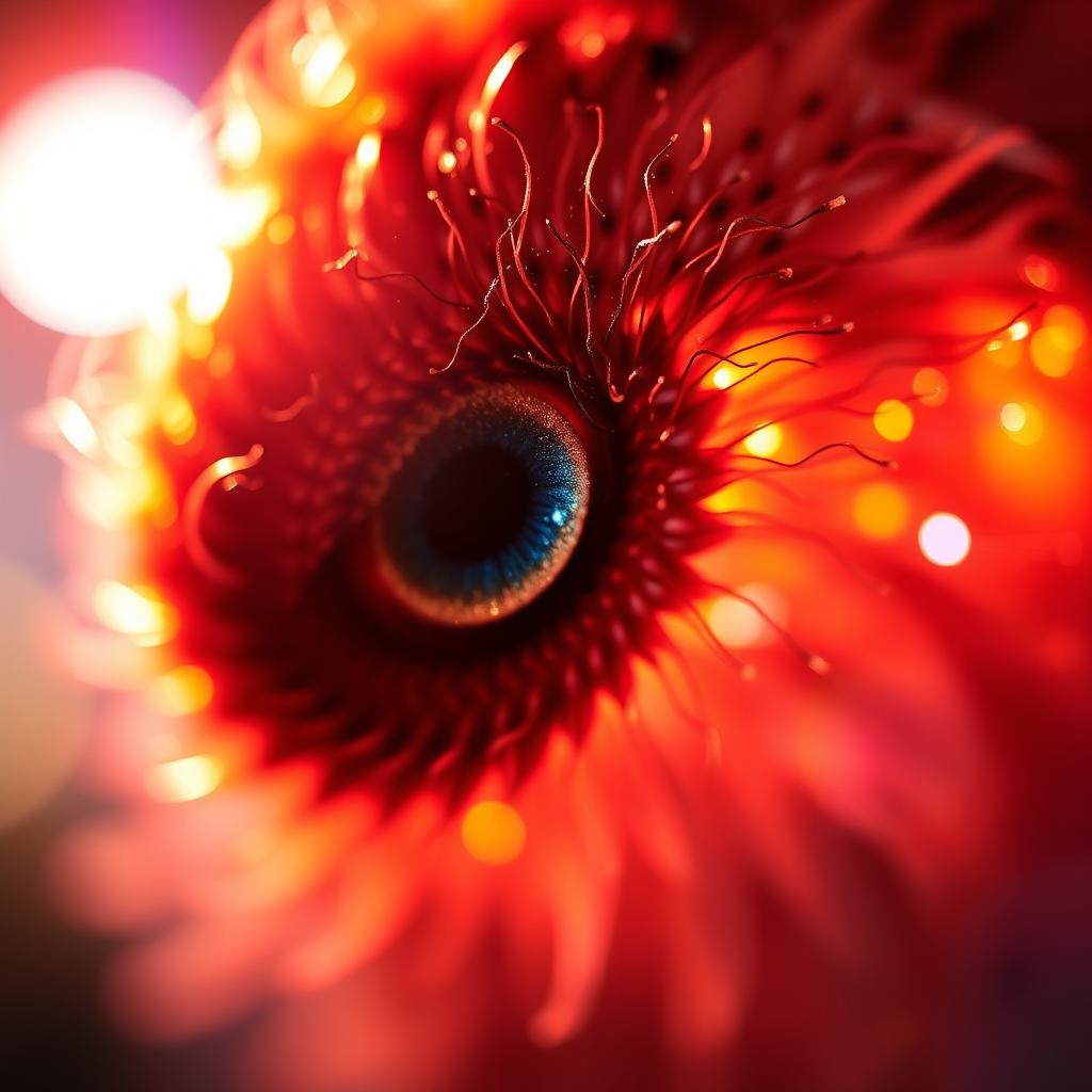 A beautifully enhanced photo featuring a central subject zoomed in to capture intricate details and vibrant colors