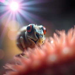 A beautifully enhanced photo featuring a central subject zoomed in to capture intricate details and vibrant colors