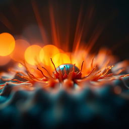 A beautifully enhanced photo featuring a central subject zoomed in to capture intricate details and vibrant colors