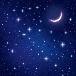 A stunning digital art piece illustrating a mesmerizing starry night sky, perfect for a space-themed logo