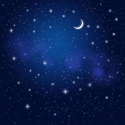 A stunning digital art piece illustrating a mesmerizing starry night sky, perfect for a space-themed logo