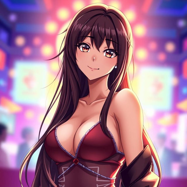 Alya from a popular anime, showcasing her as a sexy, confident young woman with long, flowing hair and captivating eyes