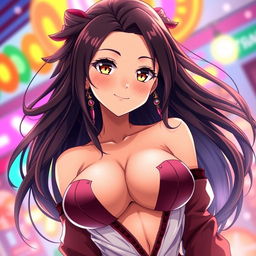 Alya from a popular anime, showcasing her as a sexy, confident young woman with long, flowing hair and captivating eyes