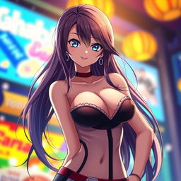 Alya from a popular anime, showcasing her as a sexy, confident young woman with long, flowing hair and captivating eyes