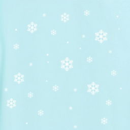 A minimalist design of a t-shirt featuring simple, stylized snowflakes