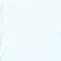 A minimalist design of a t-shirt featuring simple, stylized snowflakes