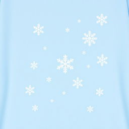 A minimalist design of a t-shirt featuring simple, stylized snowflakes