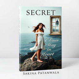 A captivating book cover design for 'Secret that Stay in Heart' by Sakina Patanwala