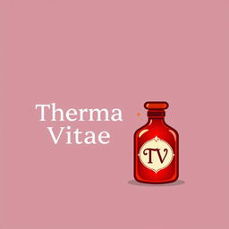 A favicon design featuring a simplified red potion bottle representing 'Therma Vitae'