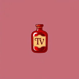 A favicon design featuring a simplified red potion bottle representing 'Therma Vitae'