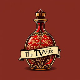 A favicon design featuring a medieval potion bottle representing 'Therma Vitae'