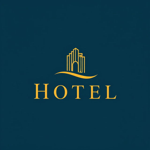 A sleek and modern logo design for a luxurious hotel