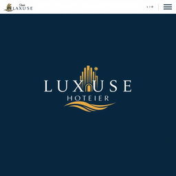 A sleek and modern logo design for a luxurious hotel