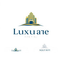 A sleek and modern logo design for a luxurious hotel