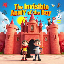 A colorful 3D animated image of a large castle designed in the shape of a human body, with walls resembling skin texture