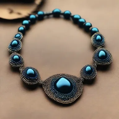The designer created a unique necklace using an abrader to give the beads a smoother and polished finish.