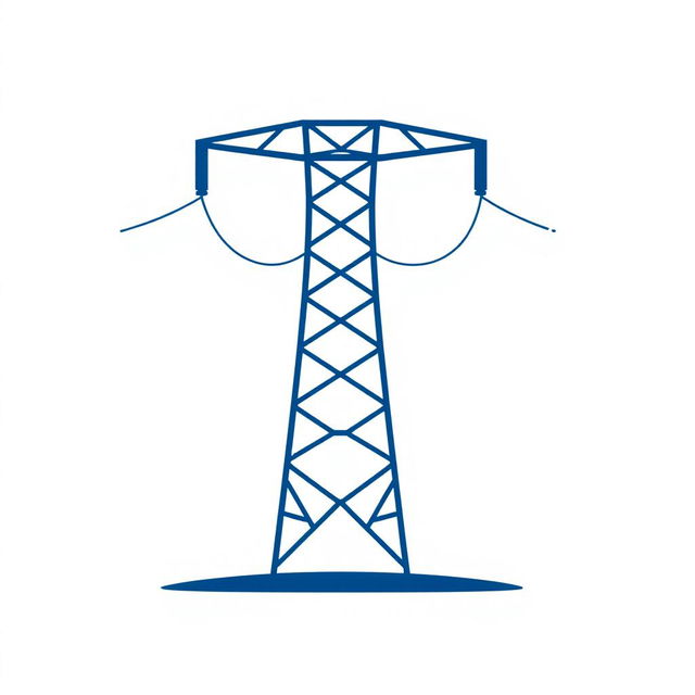 A vector icon representing electric conductor tension in a transmission line