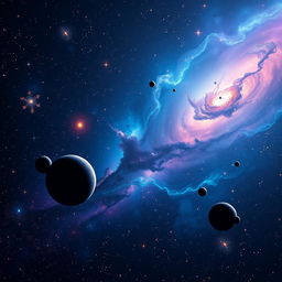 A vast and mesmerizing space scene filled with vibrant, colorful stars twinkling in the dark expanse of the universe
