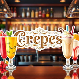 A beautifully designed bar sticker that measures 290 cm in width and 33 cm in height
