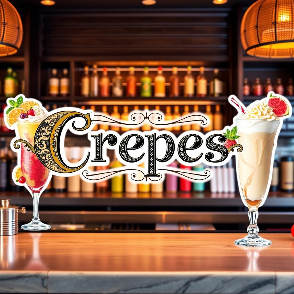 A beautifully designed bar sticker that measures 290 cm in width and 33 cm in height