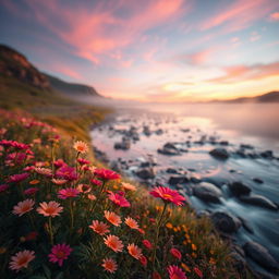A blending of the styles and elements seen in the first and second photos to create a cohesive and harmonious third photo