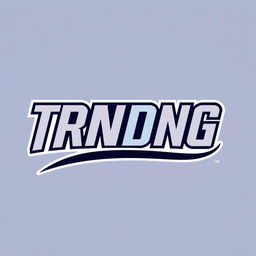 A modern and sleek logo featuring the letters 'TRNDNG' prominently displayed in collegiate font