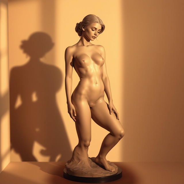 A beautifully sculpted female figure in a natural pose, highlighting the elegance of the human form