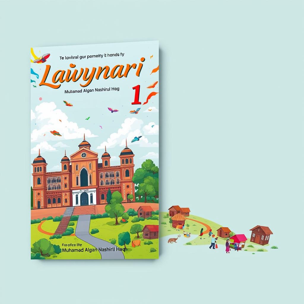 A captivating book cover design for the title "Lawynara 1" by author Muhamad Algan Nashirul Haq, featuring an illustrated style