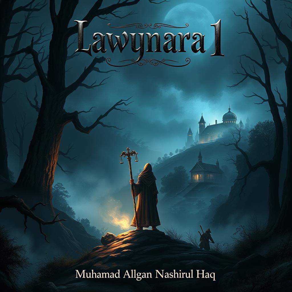 An illustrated book cover design for 'Lawynara 1' by Muhamad Algan Nashirul Haq