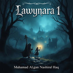 An illustrated book cover design for 'Lawynara 1' by Muhamad Algan Nashirul Haq