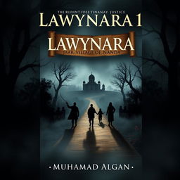 A book cover design featuring the title "Lawynara 1" by author "Muhamad Algan"